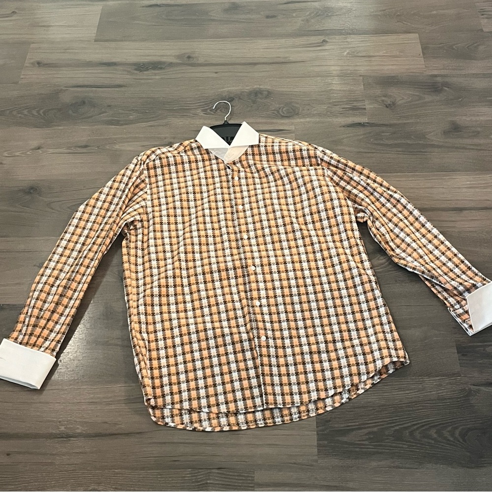 Steven Alan Brown and White Checkered Shirt